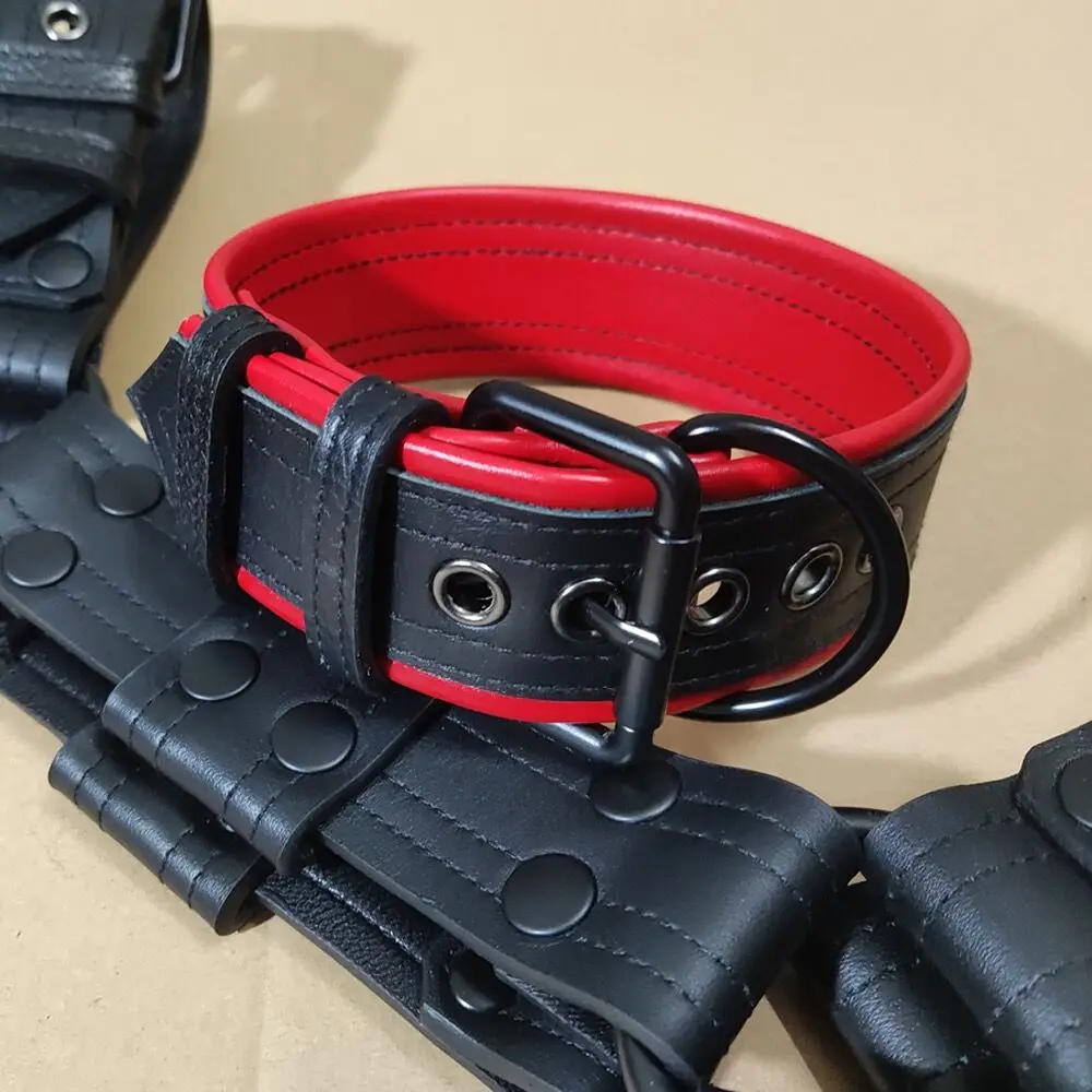 Leather Collar Bdsm Men Neck Collar Lingerie sexy Harajuku Necklace Belt Bondage Harness Belt Gay Sexual Body Cage Necklace