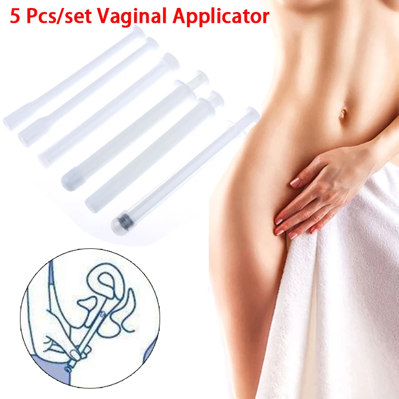 5 Pcs/set Fashion Vaginal Applicator Lubricant Injector Syringe Lube Launcher Health Care Tools