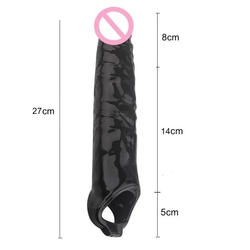 FXINBA 14-27cm Realistic Penis Sleeve Extender Cock Sleeve Dick Enlargement Delay Ejaculation Reusable Condom Men Sex Toys FXINBA 14-27cm Realistic Penis Sleeve Extender Cock Sleeve Dick Enlargement Delay Ejaculation Reusable Condom Men Sex Toys