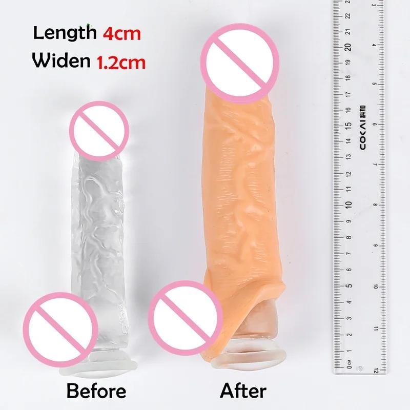 FXINBA 14-27cm Realistic Penis Sleeve Extender Cock Sleeve Dick Enlargement Delay Ejaculation Reusable Condom Men Sex Toys FXINBA 14-27cm Realistic Penis Sleeve Extender Cock Sleeve Dick Enlargement Delay Ejaculation Reusable Condom Men Sex Toys