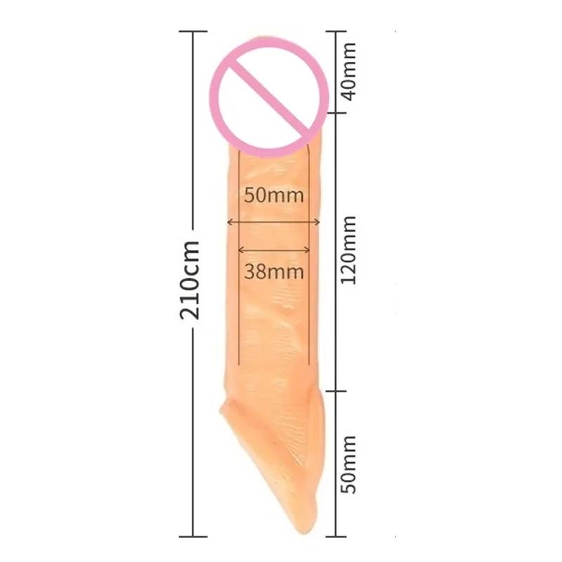 FXINBA 14-27cm Realistic Penis Sleeve Extender Cock Sleeve Dick Enlargement Delay Ejaculation Reusable Condom Men Sex Toys FXINBA 14-27cm Realistic Penis Sleeve Extender Cock Sleeve Dick Enlargement Delay Ejaculation Reusable Condom Men Sex Toys