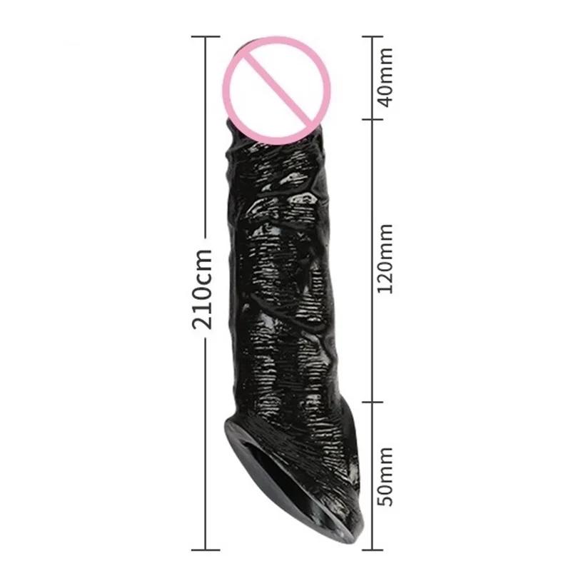 FXINBA 14-27cm Realistic Penis Sleeve Extender Cock Sleeve Dick Enlargement Delay Ejaculation Reusable Condom Men Sex Toys FXINBA 14-27cm Realistic Penis Sleeve Extender Cock Sleeve Dick Enlargement Delay Ejaculation Reusable Condom Men Sex Toys