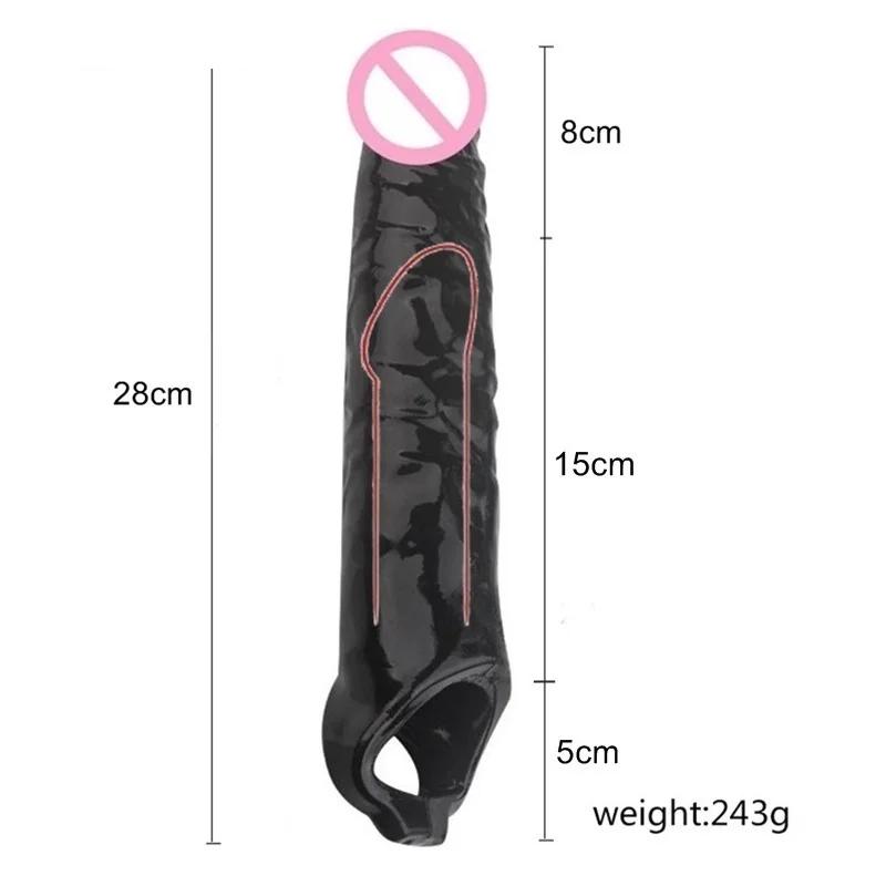 FXINBA 14-27cm Realistic Penis Sleeve Extender Cock Sleeve Dick Enlargement Delay Ejaculation Reusable Condom Men Sex Toys FXINBA 14-27cm Realistic Penis Sleeve Extender Cock Sleeve Dick Enlargement Delay Ejaculation Reusable Condom Men Sex Toys