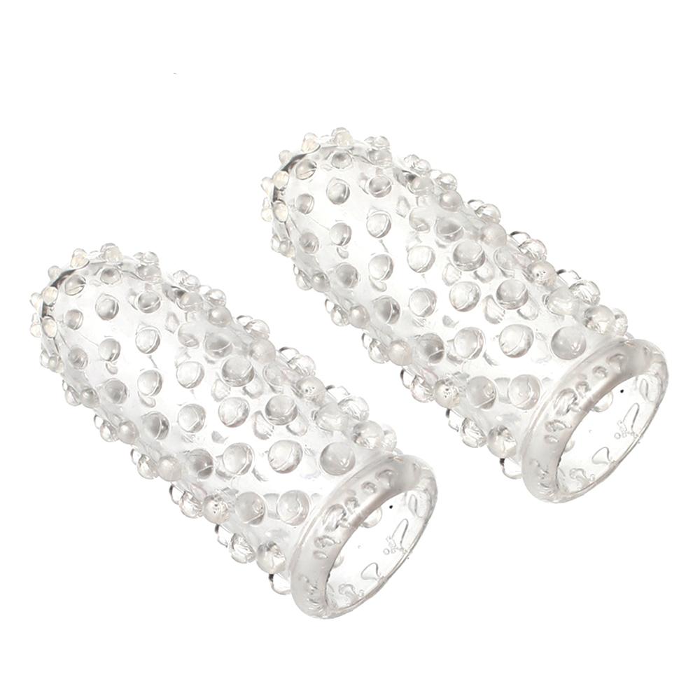 Finger Sleeve condoms G Spot Massage Adult Masturbation Sex Exotic Condom Particles Flirting Women Foreplay Anal Plug Sex Toys