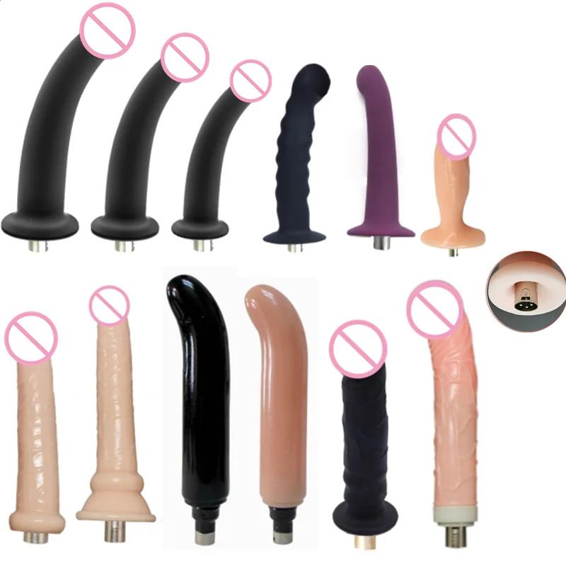 Sex Machine Dildo Attachments 3XLR Connector Penis Female Masturbation Sex Toys Men Anal Plug Women Dildo Plugs