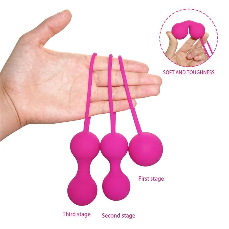 Safe Silicone Smart Ball Vibrator Kegel Ball Ben Wa Ball Vagina Tighten Exercise Machine Sex Toy for Women Vaginal Geisha Ball